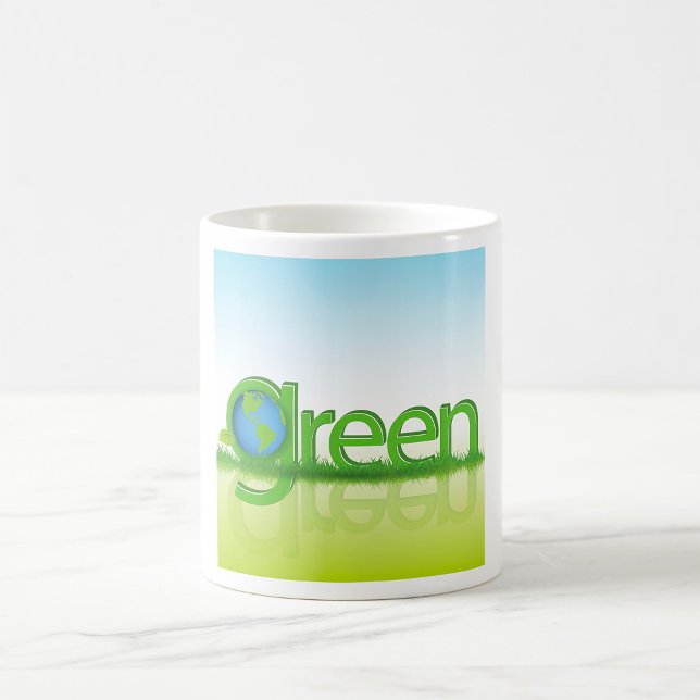Green Earth Globe Eco Friendly Nature Coffee Mug (Creator Uploaded)
