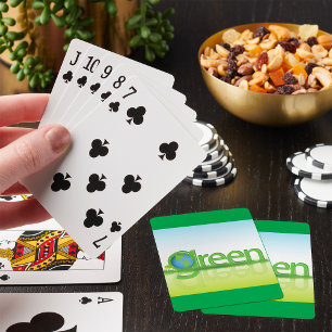 Green Earth Globe Eco Friendly Nature Playing Cards