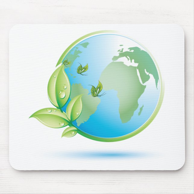 Green Earth Mouse Pad (Front)