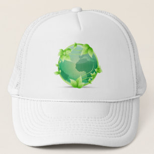 Green Earth Recycle Symbol Trucker Hat