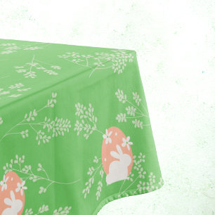 Green Easter Bunny Tablecloth