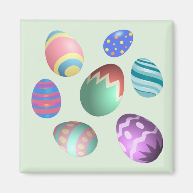 Green Easter Egg Easter Party Easter Egg Hunt Cute Magnet (Front)