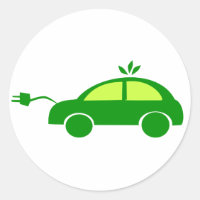 Green Eco Electric Car - Ecology, Enviroment