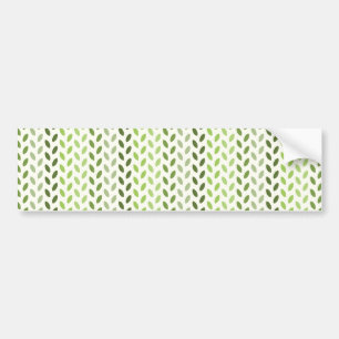 Green Eco Leaves Bumper Sticker