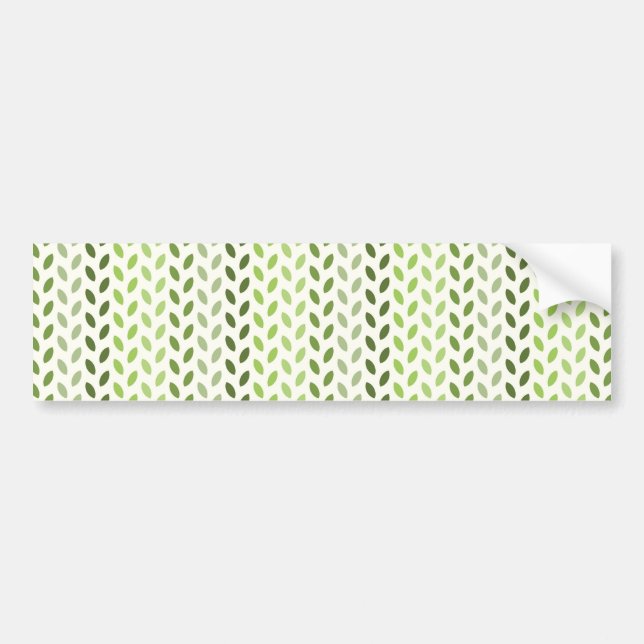 Green Eco Leaves Bumper Sticker (Front)