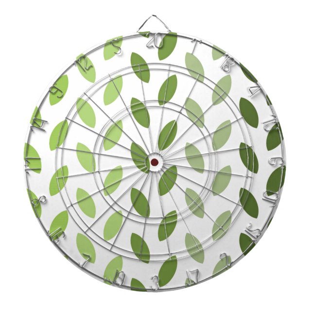 Green Eco Leaves Dartboard (Front)