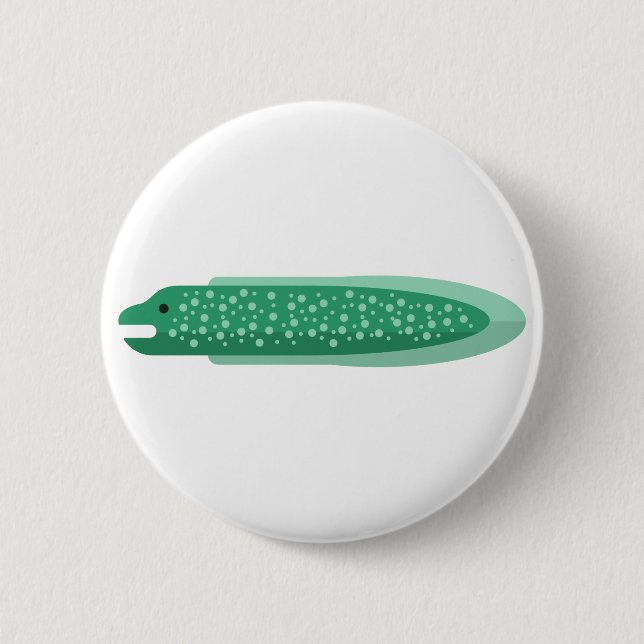 Green Eel Primitive Style 6 Cm Round Badge (Front)