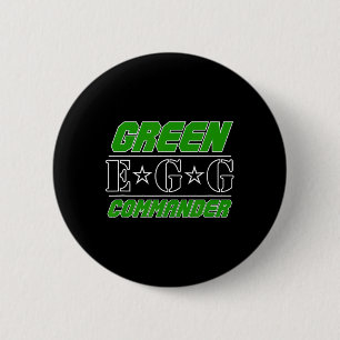 Green Egg Commander Green Egg Shirt Retro Bbq Sh 6 Cm Round Badge