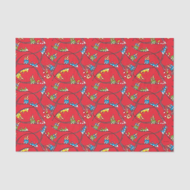 Green Eggs and Ham | Train Pattern Tissue Paper (Front)
