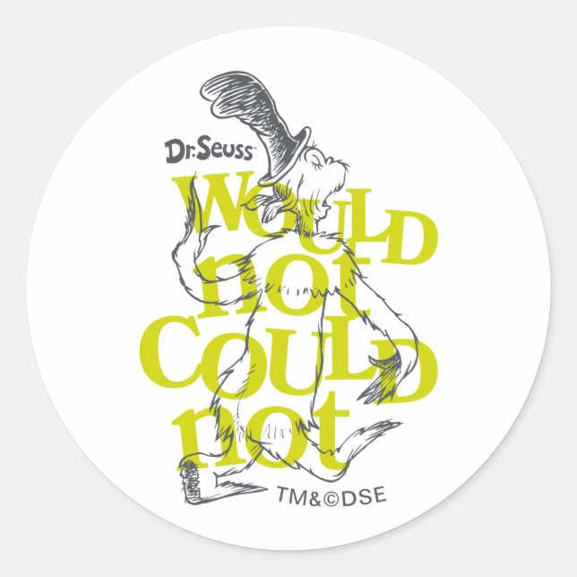 Green Eggs and Ham | Would Not Could Not Classic Round Sticker (Front)