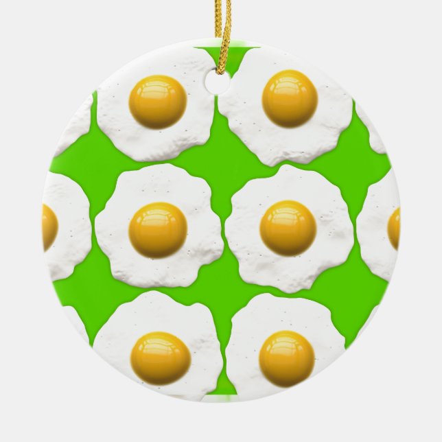green eggs ceramic tree decoration (Front)