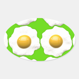 green eggs oval sticker