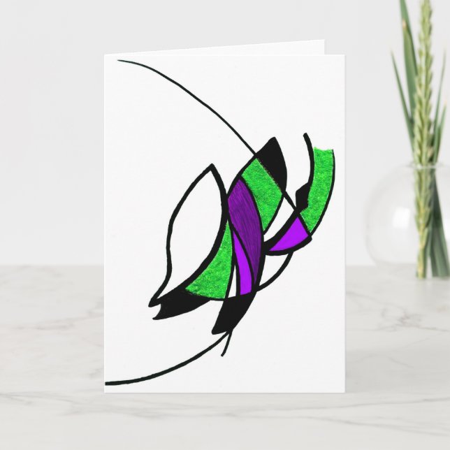 Green Egyptian Eye Greeting Card (Front)