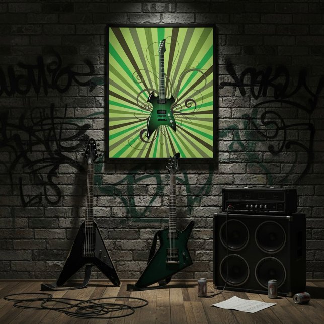 Green Electric Guitar Poster (Creator Uploaded)