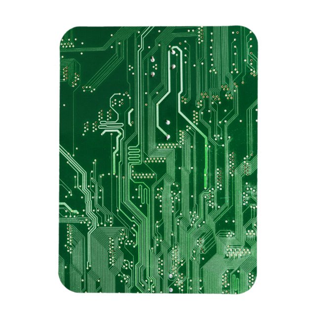 green electronic circuit board computer pattern magnet (Vertical)