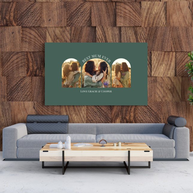 Green elegant arch multi photo best mum (Creator Uploaded)