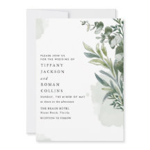Green Elegant Botanical Wedding