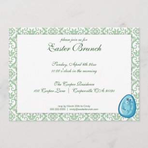 Green Elegant Easter Brunch Invitation