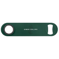 Green Elegant Gothic Monogram Name Mediaeval Typo