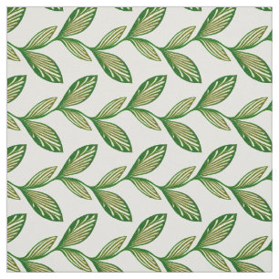 Green elegant natural seamless leafy pattern plant fabric