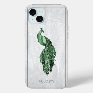 Green Elegant Peacock Case-Mate iPhone Case