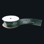 green elegant script Christmas personalized rustic Satin Ribbon<br><div class="desc">green elegant script Christmas personalized rustic traditional gift wrap ribbon. Color can be customized,  make you gifts look extra special this year.</div>