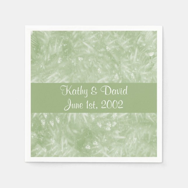 Green Elegant (Wedding) Napkin (Front)