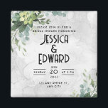Green Elegant Wedding Watercolor Floral Minimal Magnet<br><div class="desc">Green elegant watercolor floral minimal design for an elegant wedding!</div>