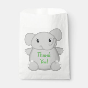 Green Elephant Birthday Party Favour Bag