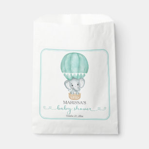 Green Elephant Gender Neutral Baby Shower Favour Bag