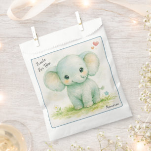 Green Elephant Safari Gentle Giant Baby Shower Favour Bag