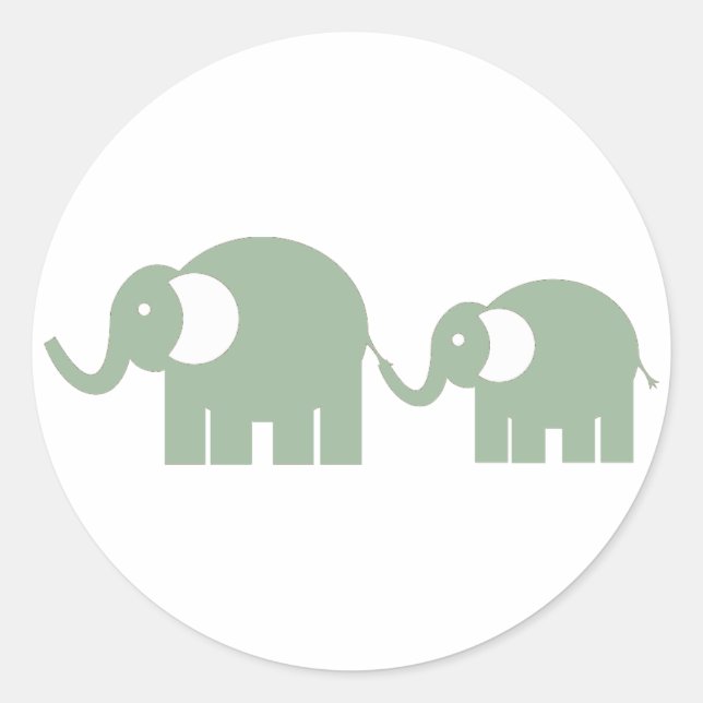Green Elephant Stickers (Front)