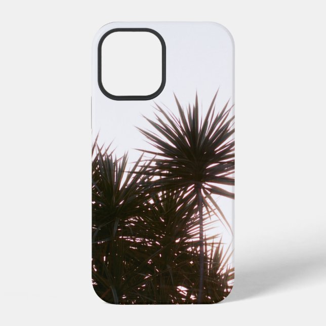 GREEN ELONGATED-LEAF TREE iPhone CASE (Back)