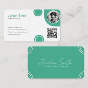 Green Emerald Aesthetic Classic Professional Business Card
