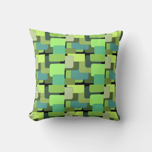 Green Emerald Lime Jade Modern Abstract Cushion