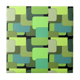Green Emerald Lime Jade Modern Abstract Tile