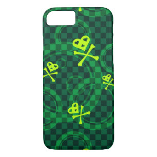 Green Emo Pattern With Circles iPhone 8/7 Case