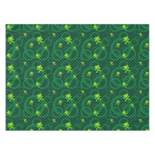 Green Emo Pattern With Circles Tablecloth