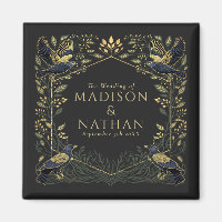 Green Enchanted Gothic Raven Floral Wedding