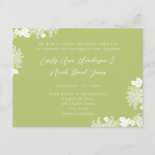 Green Enchantment  Wedding Invitation 