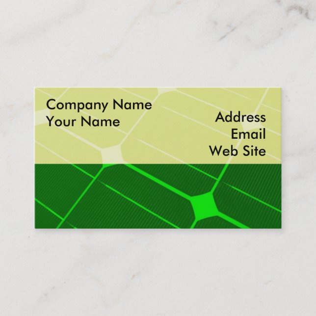 Green Energy Business Card (Front)