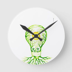 Green energy poster canvas print postcard ceramic round clock