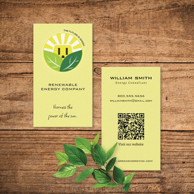 Green Energy Renewables Company Business Card (Creator Uploaded)