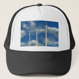 Green Energy Wind Turbine Trucker Hat