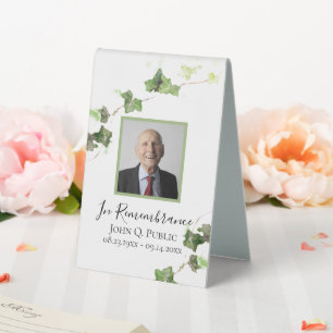 Green English Ivy Vine Watercolor Funeral