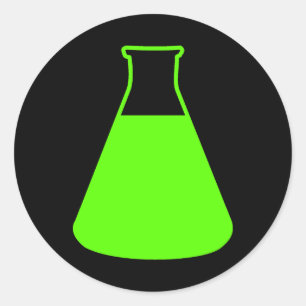 Green Erlenmeyer Flask Sticker