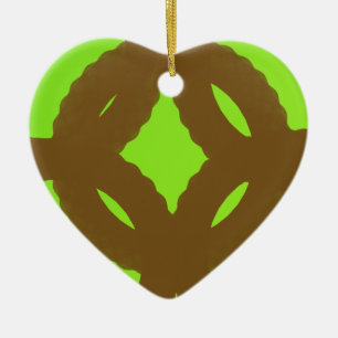 green eternity abstract art ceramic tree decoration