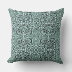 green ethnic ornament decor cushion