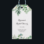 Green Eucalyptus Botanical Foliage Bridal Shower Gift Tags<br><div class="desc">These green eucalyptus botanical foliage bridal shower gift tags are perfect for a tropical wedding shower. The design features hand-painted artistic beautiful eucalyptus green leaves,  assembled into neat bouquets to embellish your event.</div>