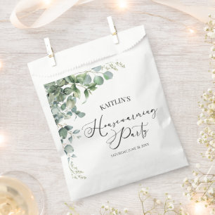 Green Eucalyptus Botanical Housewarming Party Favour Bag